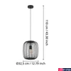 Kép 4/5 - Eglo 43965 Rinroe 1 ágú függeszték, fekete, E27 foglalattal, max. 1x40W, IP20