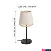Kép 4/5 - Eglo 43977 Tabley asztali lámpa, fekete, E27 foglalattal, max. 1x40W, IP20