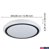 Kép 3/4 - Eglo 900149 Capasso mennyezeti lámpa, fehér, 1600 lm, 3000K melegfehér, beépített LED, 14,6W, IP20