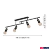 Kép 3/4 - Eglo 900176 Lurone mennyezeti lámpa, fekete, E27 foglalattal, max. 4x10W, IP20