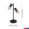 Kép 2/4 - Eglo 900178 Lurone asztali lámpa, fekete, E27 foglalattal, max. 2x10W, IP20