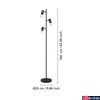 Kép 2/3 - Eglo 900179 Lurone állólámpa, fekete, E27 foglalattal, max. 3x10W, IP20