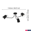 Kép 3/4 - Eglo 900188 Loreto mennyezeti lámpa, fekete, E27 foglalattal, max. 3x25W, IP20