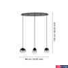 Kép 3/4 - Eglo 900195 Aguilares függeszték, fekete, E27 foglalattal, max. 3x40W
