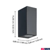 Kép 4/5 - Eglo 900276 Jabaga kültéri fali lámpa, fekete, GU10 foglalattal, max. 2x4,6W, IP44