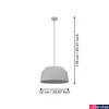 Kép 3/4 - Eglo 900381 Contrisa függeszték, szürke, E27 foglalattal, max. 1x40W, IP20