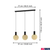 Kép 2/5 - Eglo 900402 Sarona függeszték, arany, GU10 foglalattal, max. 3x4,5W, IP20