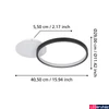 Kép 3/5 - Eglo 900421 Gafares mennyezeti lámpa, fehér, 2100 lm, 3000K-6500K szabályozható, beépített LED, 15W, IP20
