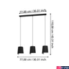 Kép 2/3 - Eglo 900426 Bolivia függeszték, fekete, E27 foglalattal, max. 3x40W, IP20