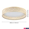 Kép 3/4 - Eglo 900464 Luppineria mennyezeti lámpa, bambusz, 2400 lm, 3000K melegfehér, beépített LED, 20W, IP20