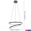 Kép 3/5 - Eglo 900472 Ruotale függeszték, fekete, 4500 lm, 3000K melegfehér, beépített LED, 36W, IP20