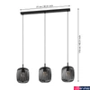 Kép 3/4 - Eglo 900495 Romazzina függeszték, fekete, E27 foglalattal, max. 3x40W, IP20