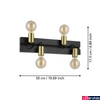 Kép 3/3 - Eglo 900509 Macchione fali lámpa, fekete, E27 foglalattal, max. 4x10W, IP20