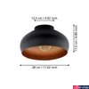 Kép 3/4 - Eglo 900555 Mogano 2 mennyezeti lámpa, fekete, E27 foglalattal, max. 1x40W, IP20