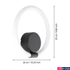 Kép 3/4 - Eglo 900564 Caranacoa fali lámpa, fekete, 1500 lm, 3000K melegfehér, beépített LED, 11,5W, IP20