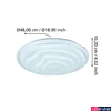 Kép 2/4 - Eglo 900606 Battistona mennyezeti lámpa, fehér, 2500 lm, 3000K-6500K szabályozható, beépített LED, 20,8W, IP20