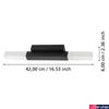 Kép 3/4 - Eglo 900617 Alcudia fürdőszobai fali lámpa, fekete, 1200 lm, 3000K melegfehér, beépített LED, 2x5,5W, IP44