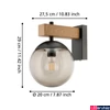 Kép 4/5 - Eglo 900671 Bufalata kültéri fali lámpa, fa, E27 foglalattal, max. 1x40W, IP44
