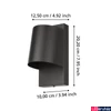 Kép 4/5 - Eglo 900691 Stagnone kültéri fali lámpa, fekete, GU10 foglalattal, max. 1x4,6W, IP54