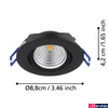 Kép 4/5 - Eglo 900747 Saliceto beépíthető lámpa, süllyesztett spot, 3db/csomag, 8,8cm, fekete, 1350 lm, 2700K melegfehér, beépített LED, 3x6W, IP20