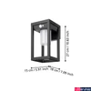 Kép 2/4 - Eglo 900804 Martano kültéri fali lámpa, szolár, fekete, 340 lm, 4000K természetes fehér, SOLAR-beépített LED, 3,7W, IP44