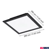 Kép 4/5 - Eglo 900817 Salobrena 1 mennyezeti lámpa, fekete, 2000 lm, 4000K természetes fehér, beépített LED, 14W, IP20