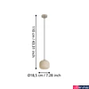 Kép 4/5 - Eglo 900893 Cominio függeszték, homok, E27 foglalattal, max. 1x40W, IP20
