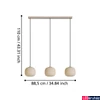 Kép 4/5 - Eglo 900894 Cominio függeszték, homok, E27 foglalattal, max. 3x40W, IP20