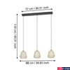 Kép 4/6 - Eglo 900897 Ciudadela függeszték, homok, E27 foglalattal, max. 3x40W, IP20
