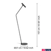 Kép 3/4 - Eglo 900909 Almudaina állólámpa, fekete, 480 lm, 3000K melegfehér, beépített LED, 1x5W, IP20