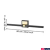Kép 4/5 - Eglo 900928 Peguera fürdőszobai fali lámpa, fekete, 1165 lm, 3000K melegfehér, beépített LED, 1x11W, IP44