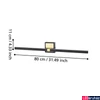 Kép 4/6 - Eglo 900929 Peguera fürdőszobai fali lámpa, fekete, 2000 lm, 3000K melegfehér, beépített LED, 17,5W, IP44