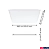 Kép 4/6 - Eglo 900937 Rabassa álmennyezeti LED panel, fehér, 4900 lm, 4000K természetes fehér, beépített LED, 34,5W, IP20