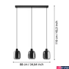 Kép 4/6 - Eglo 901121 Molochio-Z függeszték, fekete, 1500 lm, 2700K-6500K szabályozható, beépített LED, 3x3,7W, IP20