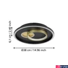 Kép 4/5 - Eglo 901244 Tiriolo mennyezeti lámpa, fekete, 1800;1050 lm, 4000K természetes fehér, beépített LED, 14W+8,5W, IP20