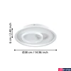 Kép 4/5 - Eglo 901246 Tiriolo mennyezeti lámpa, fehér, 1800;1050 lm, 4000K természetes fehér, beépített LED, 14W+8,5W, IP20