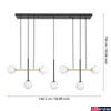 Kép 5/5 - Eglo 390178 Paz függeszték, fekete, E14 foglalattal, max. 7x40W, IP20
