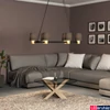 Kép 4/4 - Eglo 43782 Edale több ágú függeszték, 6db lámpafejjel, textil burával, fa díszítéssel, 108x51cm, barna, E27 foglalattal, max. 6x40W, IP20