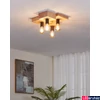 Kép 4/4 - Eglo 43798 Halkin mennyezeti lámpa, fekete részletekkel, fa, E27 foglalattal, max. 4x40W, IP20