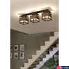 Kép 4/4 - Eglo 43804 Evesham mennyezeti lámpa, fa részletekkel, fekete, E27 foglalattal, max. 3x40W, IP20