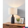 Kép 4/5 - Eglo 43823 Vinoza asztali lámpa, női motívummal díszített fekete lámpatest, textil bura, fehér, E27 foglalattal, max. 1x40W, IP20