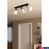 Kép 4/4 - Eglo 43829 Matlock fali/mennyezeti lámpa, 3db forgatható lámpafejjel, fekete lámpatesttel, szürke, E27 foglalattal, max. 3x40W, IP20
