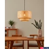 Kép 4/6 - Eglo 43868 Hettonle 1 ágú függeszték, fonott, bambusz, barna, E27 foglalattal, max. 1x40W, IP20