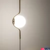 Kép 2/5 - FARO LE VITA állólámpa, mennyezethez és a padlóhoz rögzített, arany, 2700K melegfehér, beépített LED, 6W, IP20, 29694