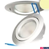Kép 1/3 - Süllyesztett LED lámpa, ezüst, 8W, 490 lm, 2700K melegfehér, 140°, fényerőszabályozható