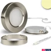 Kép 1/3 - AmpSystem süllyeszthető bútorvílágító LED, peremmel, kör, 3W, 160 lm, 2800K meleg fehér, 12V, fényerőszabályozható