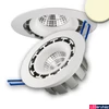 Kép 1/4 - Süllyesztett COB LED lámpatest, 15W, 1300lm, 2800K melegfehér, 45°, IP20, CRI80, fehér, fényerőszabályozható