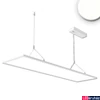 Kép 1/2 - Függesztett LED lámpatest irodai használatra, szögletes, 4000 lm, 40W, 4000K természetes fehér, fehér