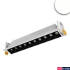 Kép 1/2 - Süllyesztett Slim forgatható LED lámpatest, fehér/fekete, 20W, 1300lm, 4000K természetes fehér, 30cm, IP20, CRI90, 15°