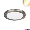 Kép 1/4 - Slim Flex LED mélysugárzó, 6W, 510lm, ColorSwitch 3000-3500-4000K változtatható fehér, 120°, CRI80, IP44, 13,9cm átmérő, nikkel